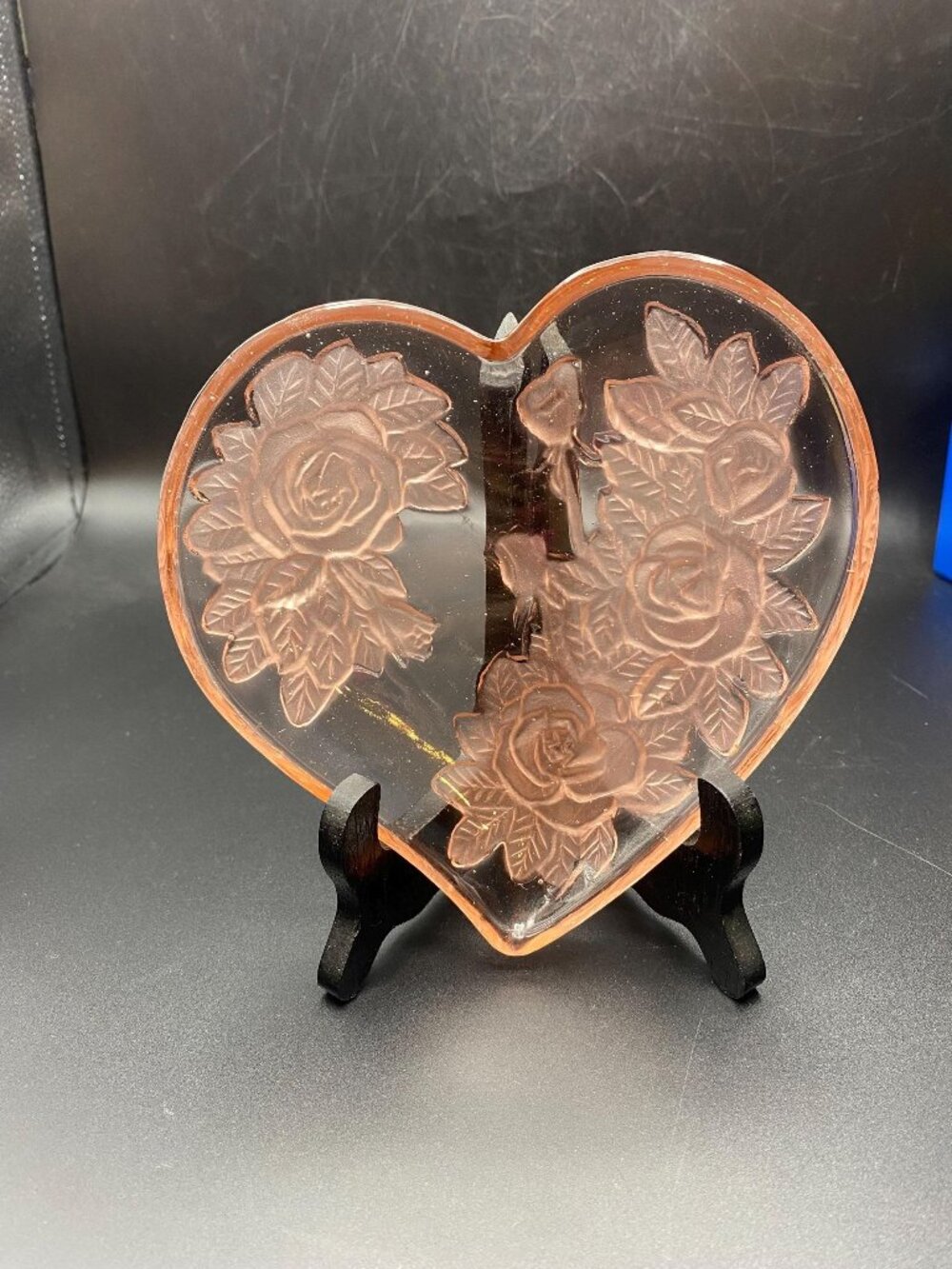 Pink Etched Heartt Tray